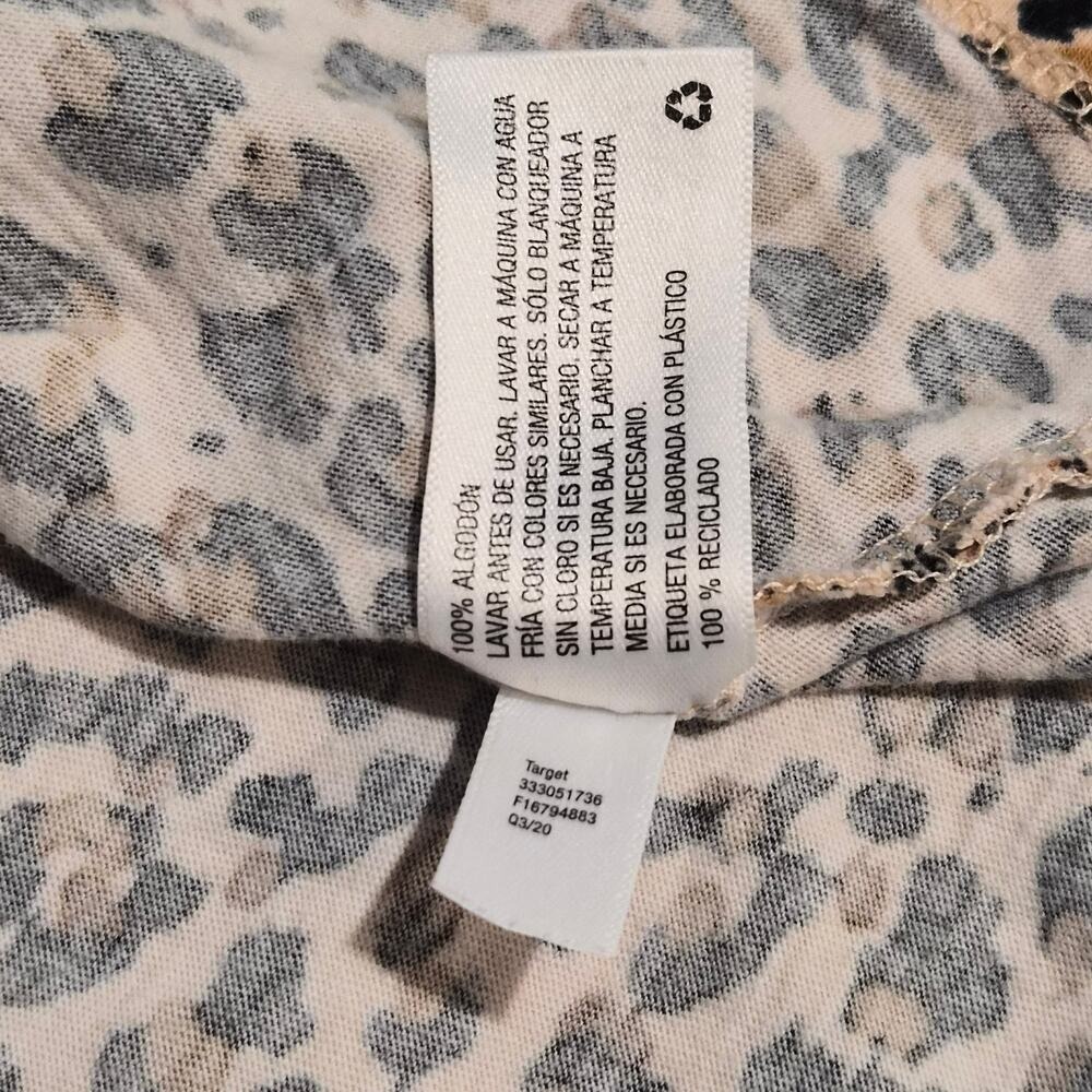 Wild Fable Target Leopard Print Crop Top Short Sleeve Cotton Tee XS 2020 - Picture 7 of 8